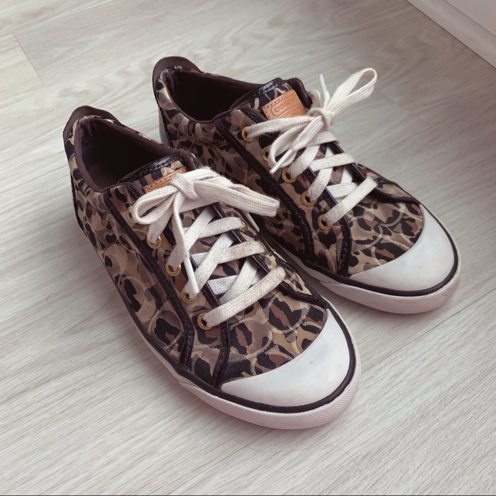 Coach cheetah print shoes size 8.5